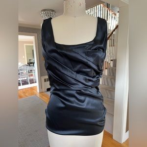 Elie Tahari Black Silk Top